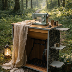 Vintage Nähmaschinentisch – Design trifft Funktion