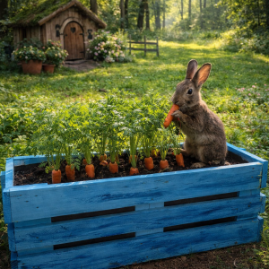 Handgefertigter Pflanzentrog aus Palettenholz