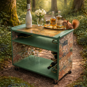 Servierwagen als Bar - stilvoller Blickfang auf Rollen